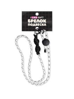 Брелок-подвеска для телефона iLikeGift "Спираль", белый