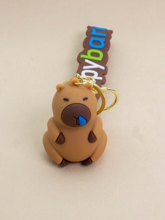 Брелок "Капибара плачет", коричневый 