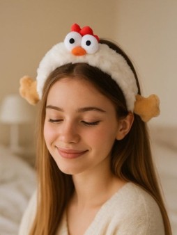 Плюшевый ободок GIRLY "Chicken", white