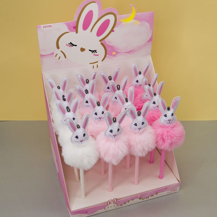 Ручка "Fluffy hare", шоу-бокс 16 шт. 