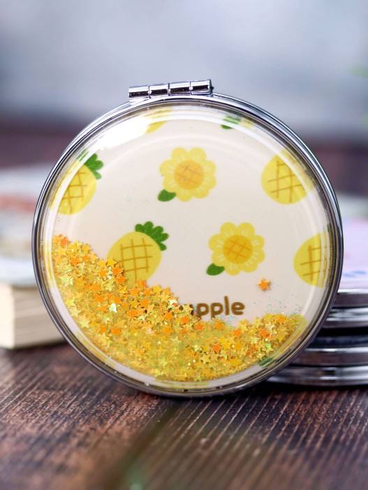 Зеркало &quot;Nice pineapple with flowers&quot;, yellow 