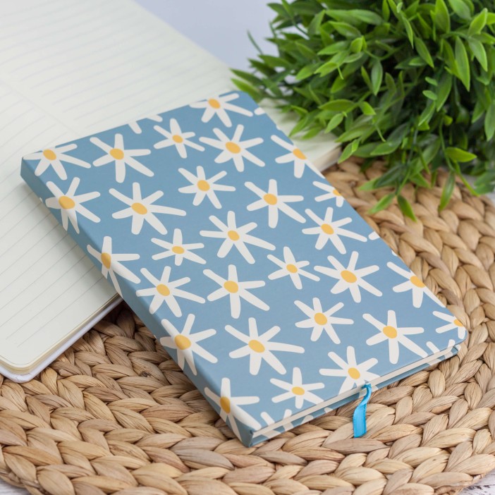 Блокнот (A5) &quot;Paint flowers&quot;, blue (14.5*21) 