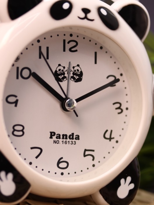 Часы-будильник "Panda", white (14х11 см) 