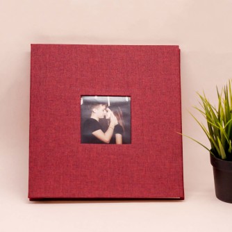 Фотоальбом с магнитными листами "Textile", red (28 х 27 см)