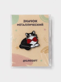 Значок металлический iLikeGift "Кошачий бантик"