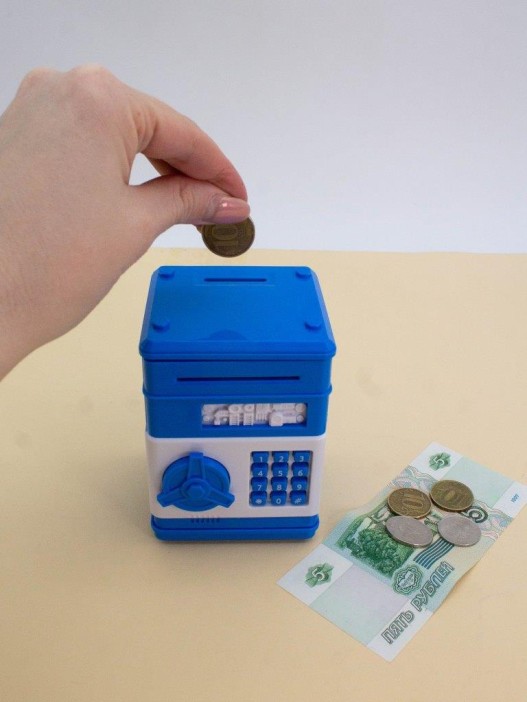 Копилка-сейф "Mailbox", blue (11x8 см) 