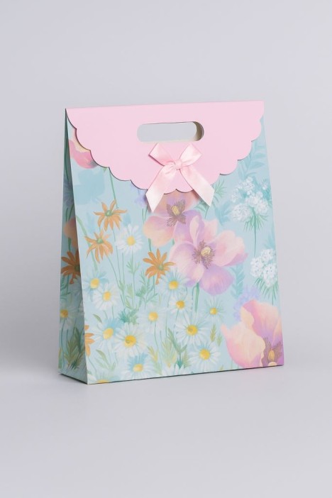 Пакет подарочный «Spring package», light pink (12*20*6) 