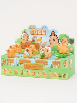 Сувенир в сюрприз-упаковке «Capybara and friends», mix (7,3 см), пластик, шоубокс 8 шт.