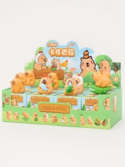 Сувенир в сюрприз-упаковке «Capybara and friends», mix (7,3 см), пластик, шоубокс 8 шт.