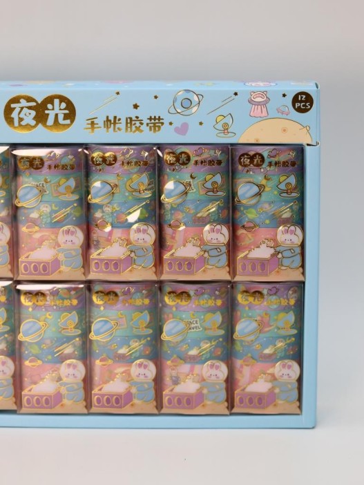 Набор декоративного скотча 5 шт. &quot;Space bunny&quot;, purple (1.5см*2м) 