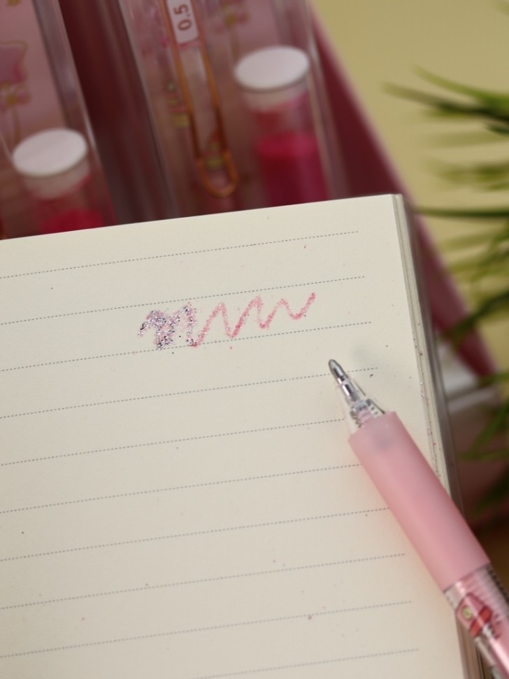Клеевая ручка с блестками 2 цветов, "Magic Girl Handmade,  pink pen"
