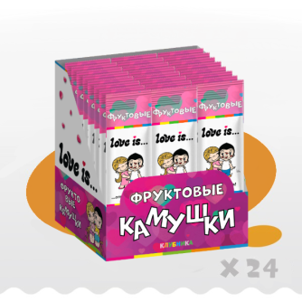 Набор жевательные драже "LOVE IS" 24шт, микс вкусов
