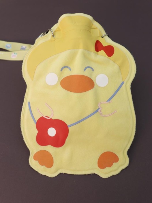 Грелка с ремешком &quot;Foodie duck&quot;, yellow, 350 мл (19*14 см) 
