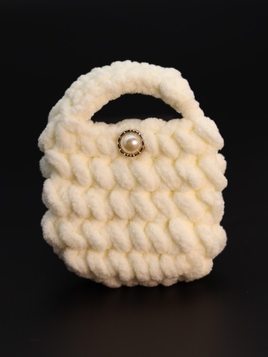 Сумочка для наушников &quot;Flower power&quot;, white-green (11.5*9.5 см) 