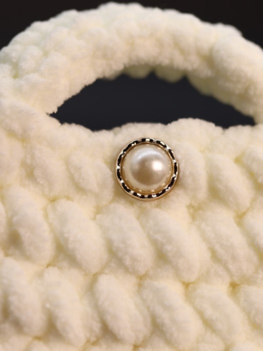 Сумочка для наушников &quot;Flower power&quot;, white-green (11.5*9.5 см) 