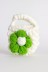 Сумочка для наушников &quot;Flower power&quot;, white-green (11.5*9.5 см) 