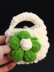 Сумочка для наушников "Flower power", white-green (11.5*9.5 см)