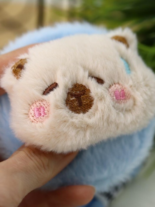 Плюшевое раскладное зеркало брелок &quot;Capybara&quot;, голубое (7*7 см) 