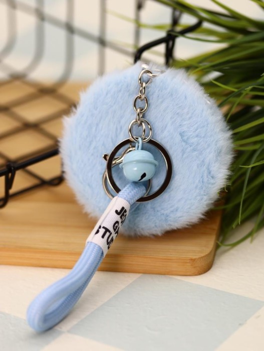 Плюшевое раскладное зеркало брелок &quot;Capybara&quot;, голубое (7*7 см) 