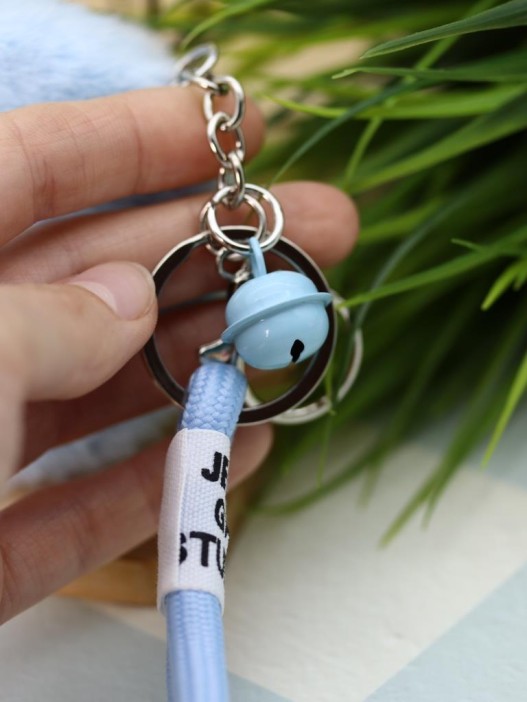 Плюшевое раскладное зеркало брелок &quot;Capybara&quot;, голубое (7*7 см) 