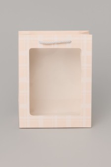 Пакет подарочный  (XS) "Elegant plaid", orange (14.5*19.5*10)