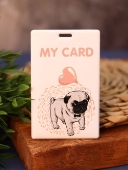 Держатель для карт "Мопс" (6,5 х 10,4 см)