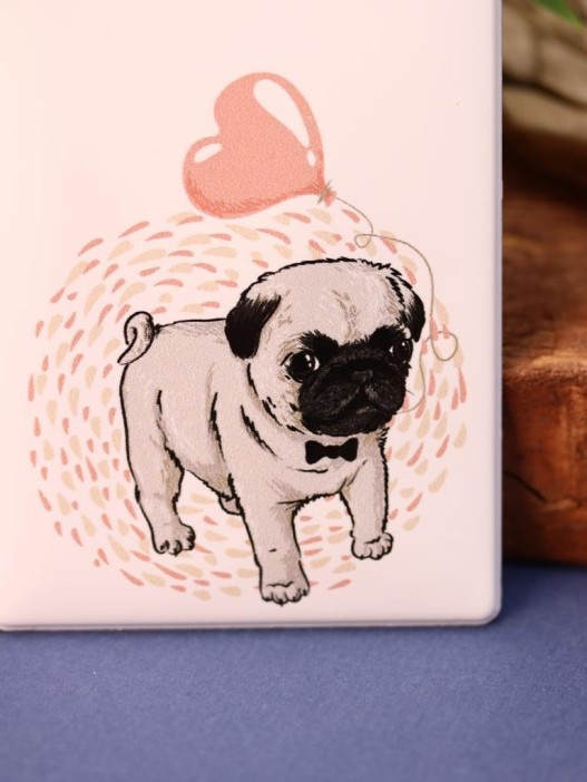 Держатель для карт "Мопс" (6,5 х 10,4 см) 