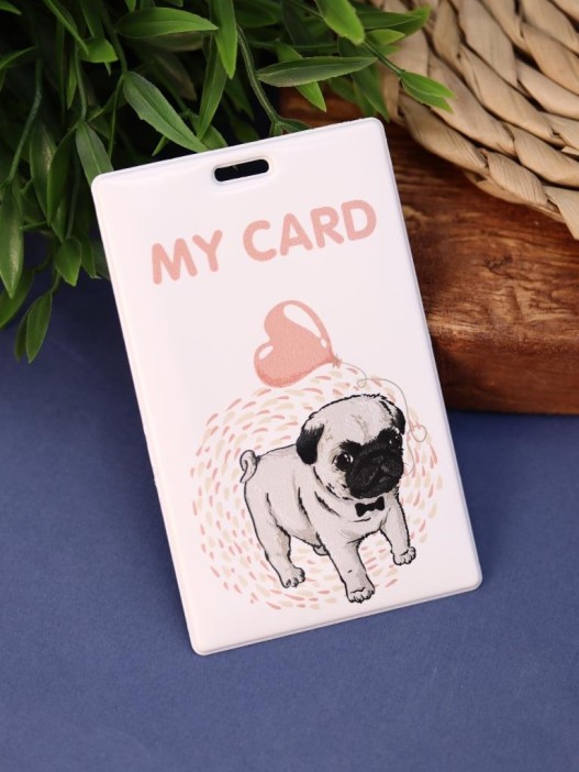 Держатель для карт "Мопс" (6,5 х 10,4 см) 