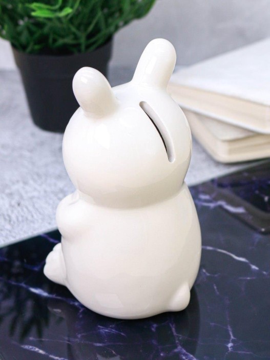 Копилка керамическая «Sleepy bunny», white (12х8 см) 