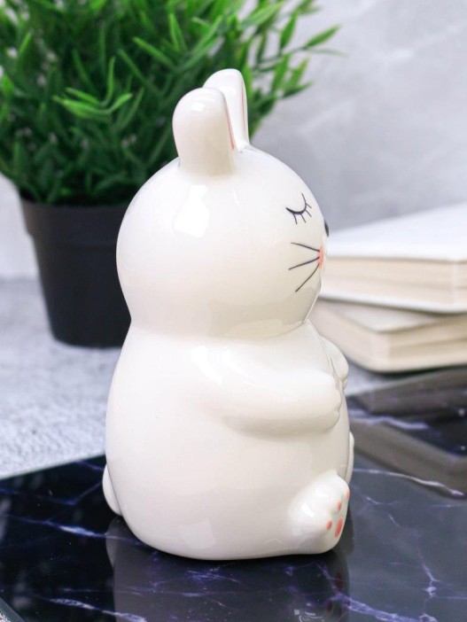 Копилка керамическая «Sleepy bunny», white (12х8 см) 