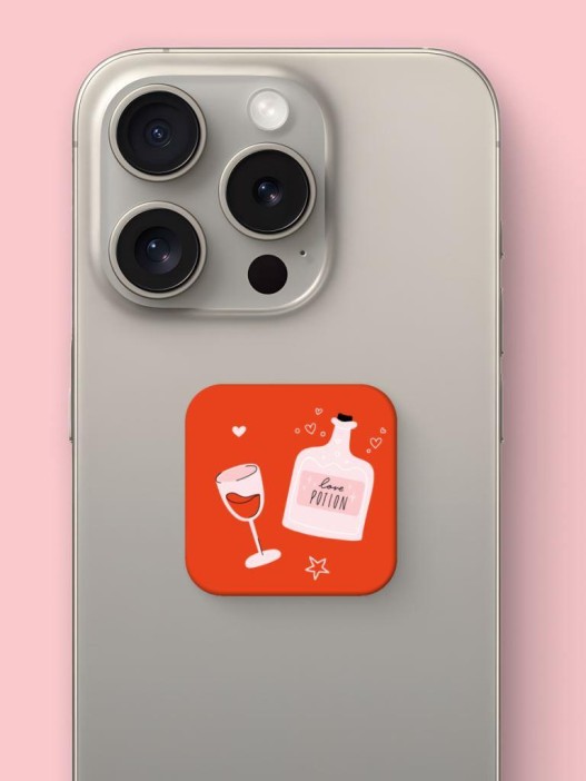 Набор 3D стикеров для телефона 3 шт. &quot;Всё будет вино!&quot; 