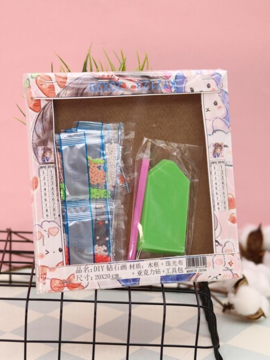 Алмазная мозаика на подрамнике Draw Me! «Upset girl», (20*20 см) 