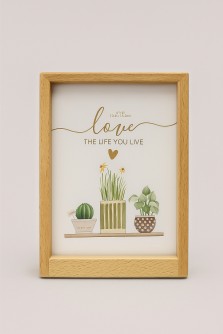 Фоторамка «Indoor plants», светлое дерево (15*20 см)