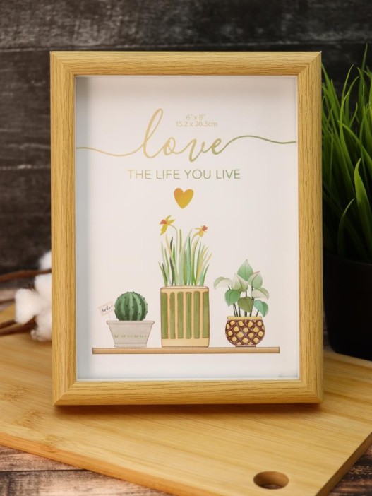 Фоторамка «Indoor plants», светлое дерево (15*20 см) 
