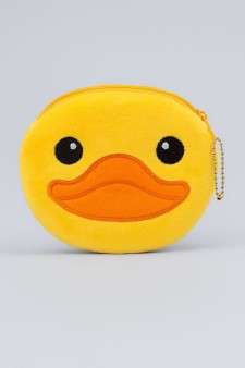 Кошелёк плюшевый "Happy duck", yellow (10*11 см)