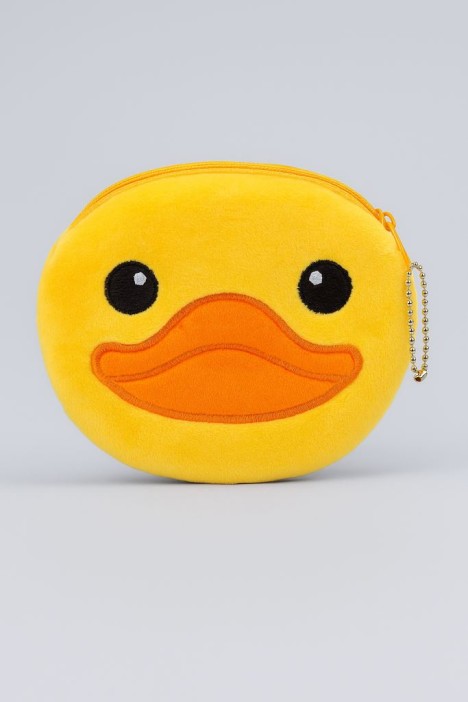Кошелёк плюшевый &quot;Happy duck&quot;, yellow (10*11 см) 