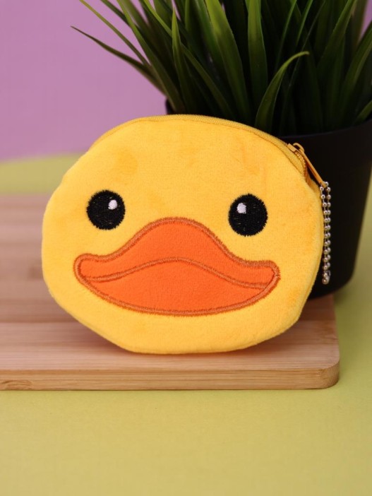 Кошелёк плюшевый &quot;Happy duck&quot;, yellow (10*11 см) 