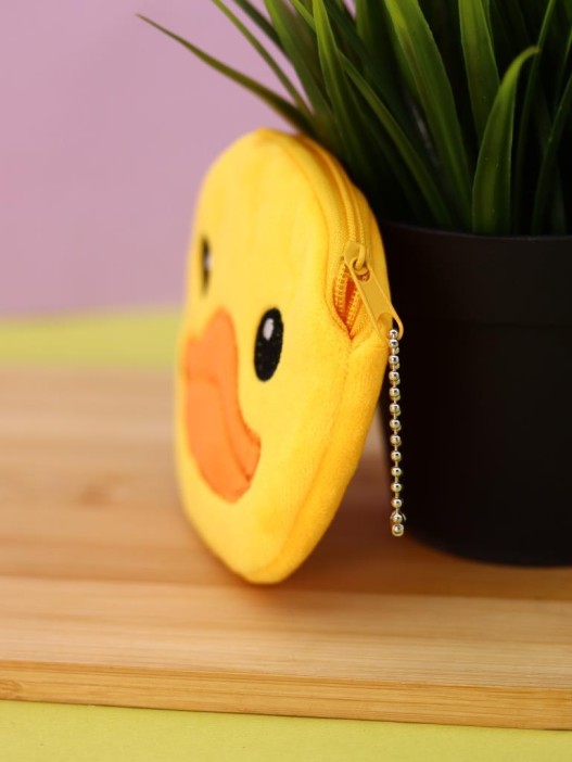 Кошелёк плюшевый &quot;Happy duck&quot;, yellow (10*11 см) 