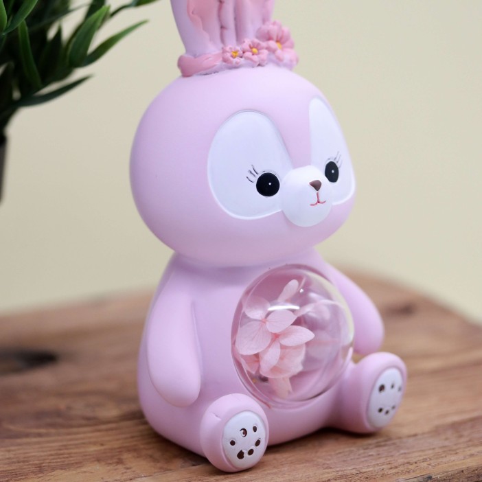 Ночник «Flower bunny», pink (20 см), пластик 