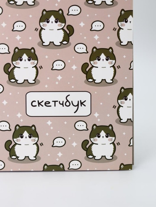 Блокнот для зарисовок Аниме "Много милых котов", 14х20 см, плотность 100 гр 