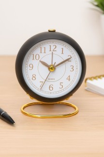 Часы-будильник «Loft lens», black (13,5х10 см)