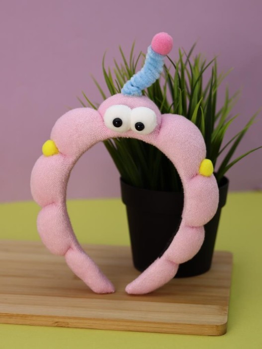 Плюшевый ободок для волос GIRLY &quot;Funny&quot;, pink 