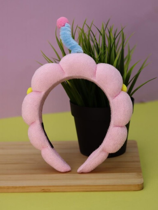 Плюшевый ободок для волос GIRLY &quot;Funny&quot;, pink 