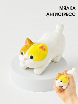 CKS-10664-02Мялка - антистресс «Soft cat», white