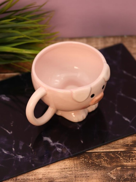 Кружка керамическая «Piglet on legs», pink 