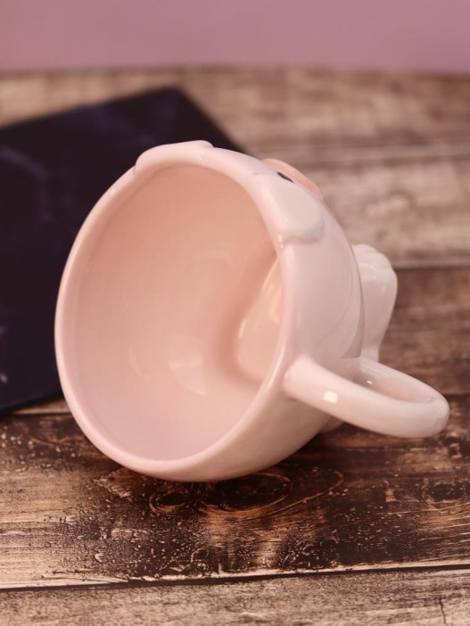 Кружка керамическая «Piglet on legs», pink 