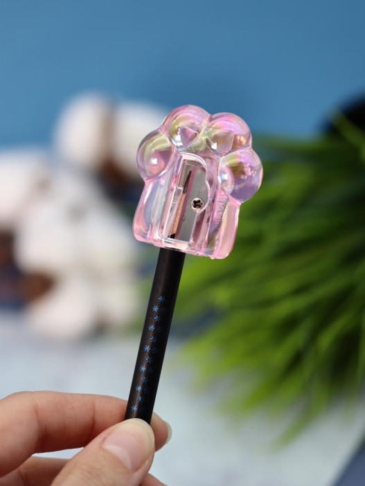 Точилка для карандашей ПО ПЛАНУ. &quot;The paw is nice&quot;, pink 