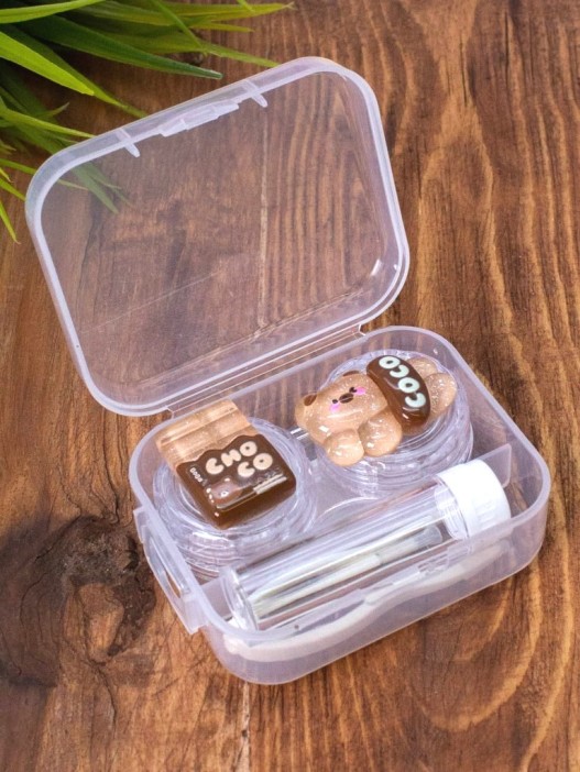 Контейнер для линз &quot;Sweet bear&quot;, chocolate 