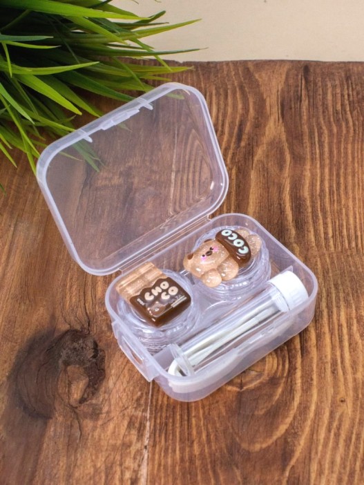 Контейнер для линз &quot;Sweet bear&quot;, chocolate 