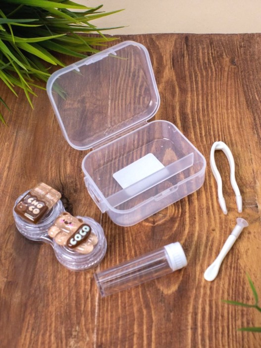 Контейнер для линз &quot;Sweet bear&quot;, chocolate 